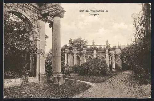 AK Weikersheim, Teilansicht des Schlosses, Orangerie