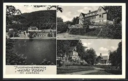 AK Edersee, Jugendherberge Hohe Fahrt, Teilansichten