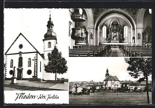 AK Flieden /Kreis Fulda, Kirche, Innenansicht