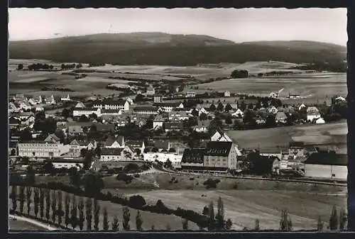 AK Hünfeld, Südl. Stadtteil mit Schulviertel aus der Vogelschau