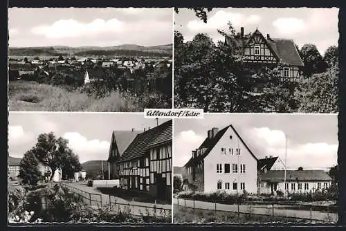 AK Allendorf / Eder, Textlhaus Müller, Strassenmotive und Ortsansicht