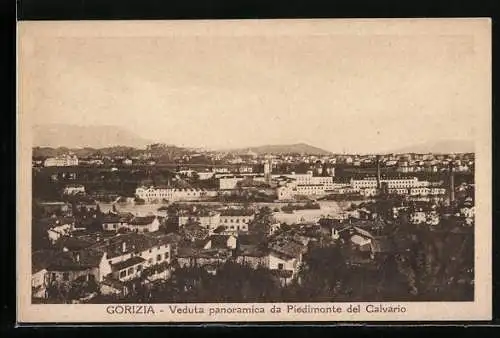 AK Gorizia, veduta panoramica da Pledimonte del Calvario