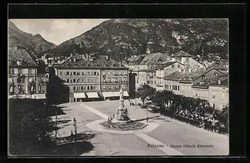 AK Bolzano, Piazza Walter aus der Vogelschau