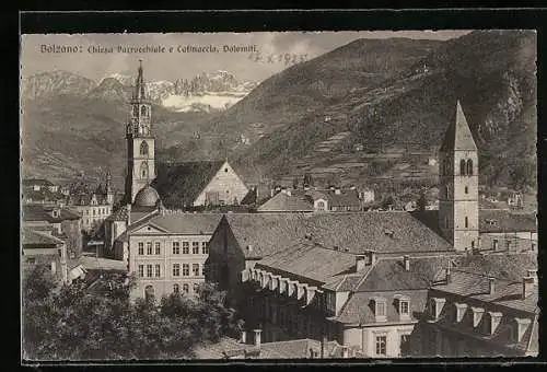 AK Bolzano /Dolomiti, Chiesa Parrocchiale e Catinaccio
