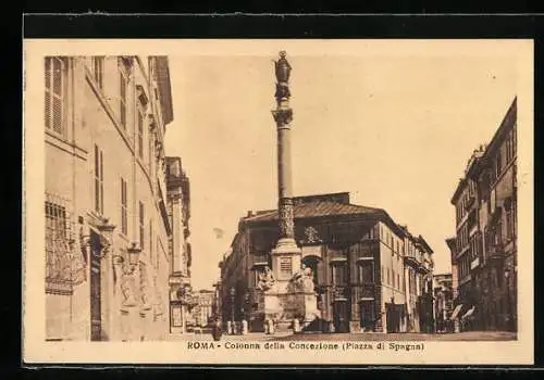 AK Roma, Colonna della Concezione, Piazza di Spagna