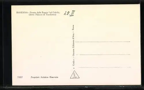 AK Ravenna, Fronte della Reggia ad Calchi, detto Palazzo di Teodorico