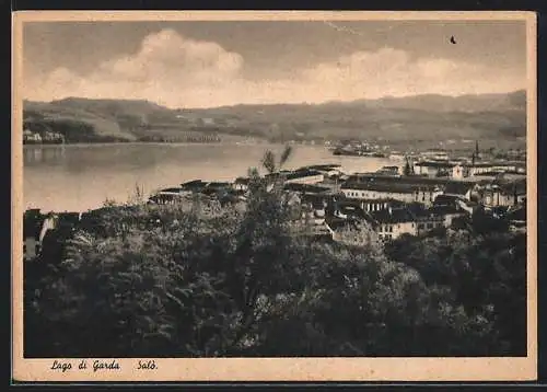 AK Salò /Lago di Garda, Ortsansicht aus der Vogelschau