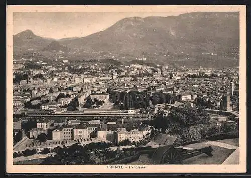 AK Trento, Panorama mit Kanone
