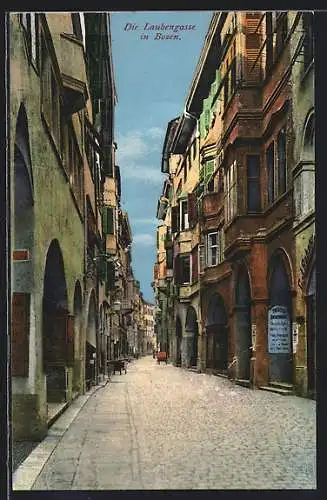 AK Bozen, auf der Laubengasse