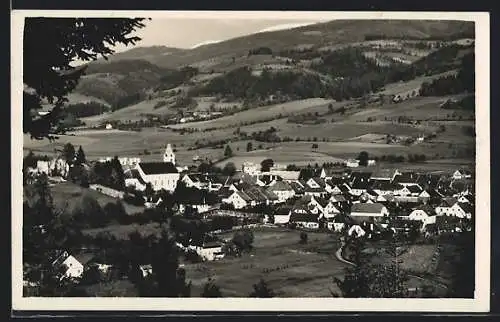 AK St. Leonhard in Lavanttal, Gesamtansicht vom Berg aus