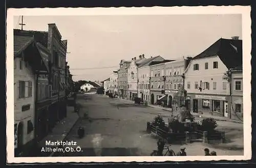 AK Altheim /Ob.-Ö., Dampfbäckerei Karl Weinhäupl am Marktplatz