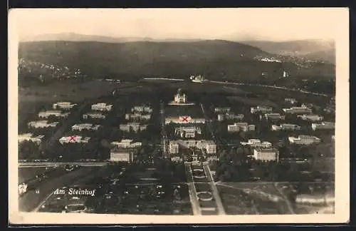 AK Wien, Am Steinhof, Gesamtansicht vom Flugzeug aus