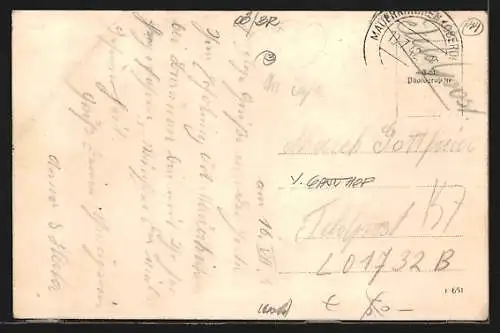 AK Mauerkirchen, Strassenpartie mit Gasthof und Zahn-Attelier