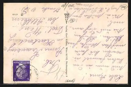 AK Mauerkirchen, Blick auf Strassenpartie mit Kirche