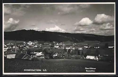 AK Schneegattern /O.-Ö., Ortsansicht von einer Hügelwiese aus