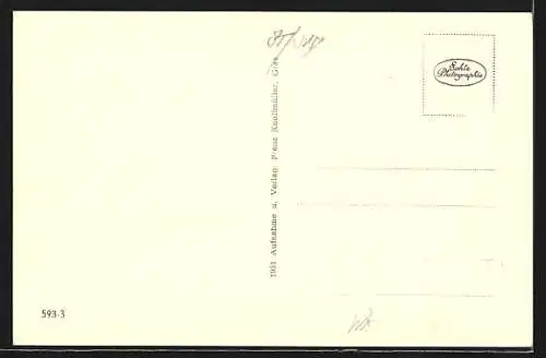 AK Obdach, Ortsansicht mit Zirbitzkogel