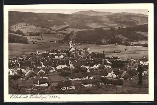 AK Obdach, Ortsansicht mit dem Zirbitzkogel