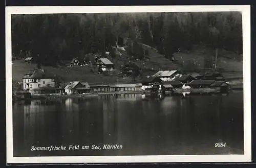 AK Feld am See /Kärnten, Ortsansicht am Seeufer