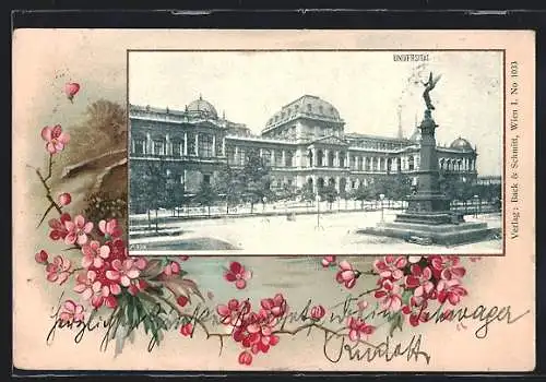AK Wien, Blick auf die Universität