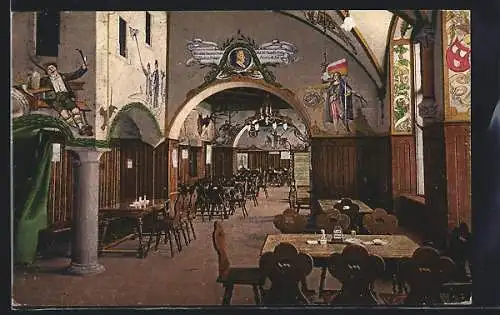 AK Salzburg, Hirschenzimmer im Gasthaus Stieglkeller