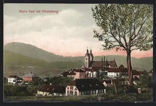 AK Maria Saal, Ortsansicht mit Ulrichsberg
