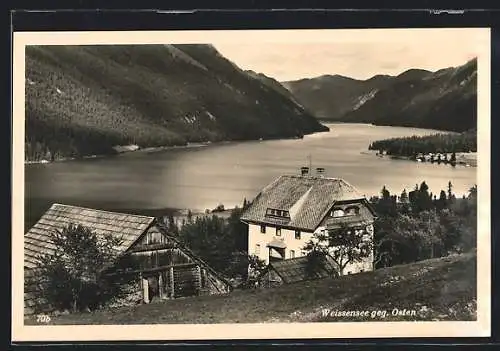 AK Weissensee /Kärnten, Blick von Westen