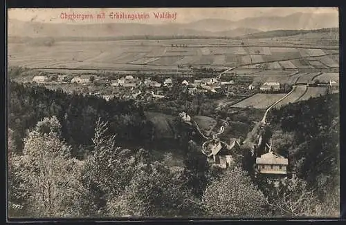 AK Bergern im Dunkelsteinerwald, Oberbergen, Ortsansicht mit Erholungsheim Waldhof