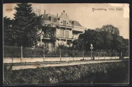 AK Munderfing, Blick auf die Villa Brüll