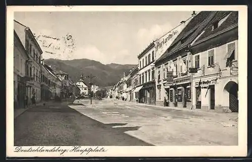 AK Deutschlandsberg, Hauptplatz mit Geschäften