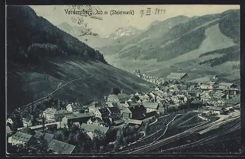 AK Vordernberg /Steiermark, Ortsansicht mit Bergpanorama