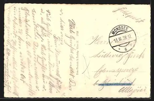 AK Mondsee, Strassenpartie im Ort