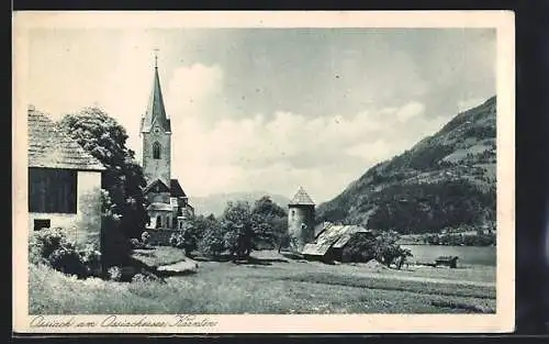 AK Ossiach am Ossiachersee, Teilansicht im Sonnenschein