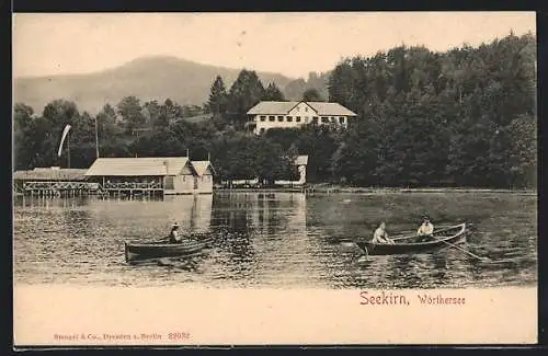 AK Maria Wörth, Sekirn, Villa und Bootshaus am Wörthersee