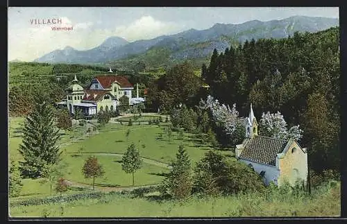 AK Villach, Blick auf das Warmbad