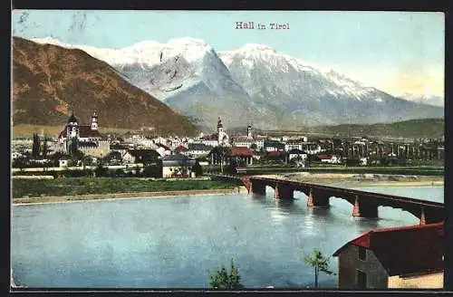 AK Hall in Tirol, Teilansicht mit Brücke