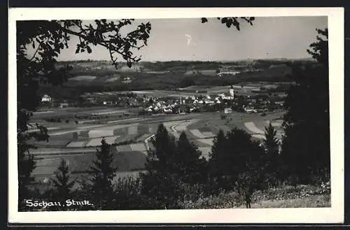 AK Söchau /Stmk., Teilansicht mit Kirche