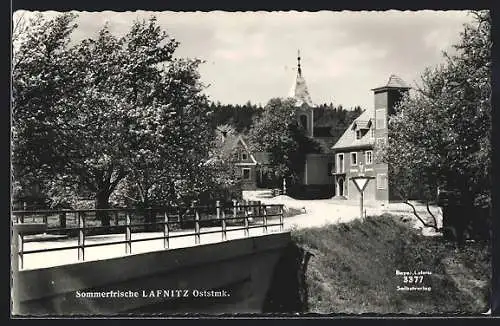 AK Lafnitz, Strassenpartie mit Kirche