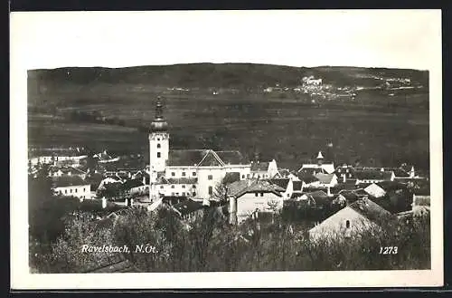AK Ravelsbach /N.-Oe., Teilansicht mit Kirche