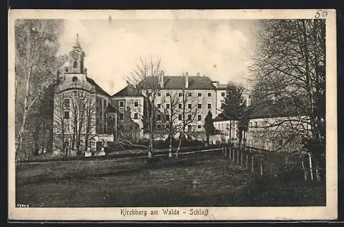 AK Kirchberg am Walde, Blick auf das Schloss