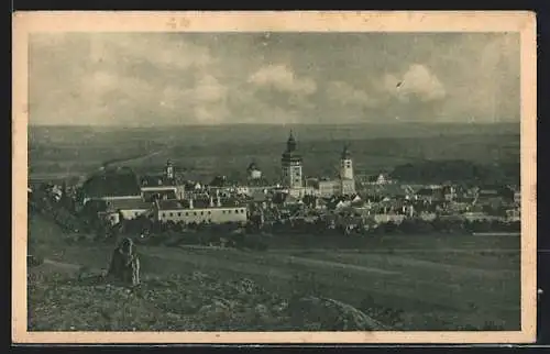 AK Retz /N.-Ö., Teilansicht mit Kirche