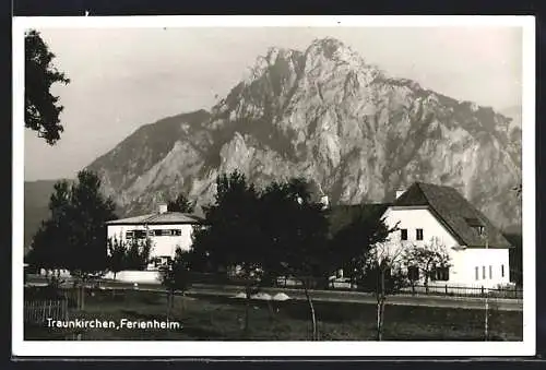 AK Traunkirchen, das Ferienheim mit gewaltigem Bergpanorama