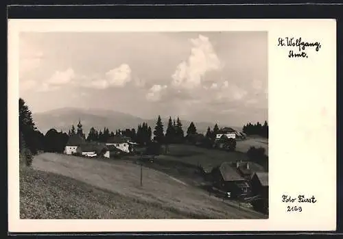 AK St. Wolfgang-Kienberg, Ortsansicht mit Kirche