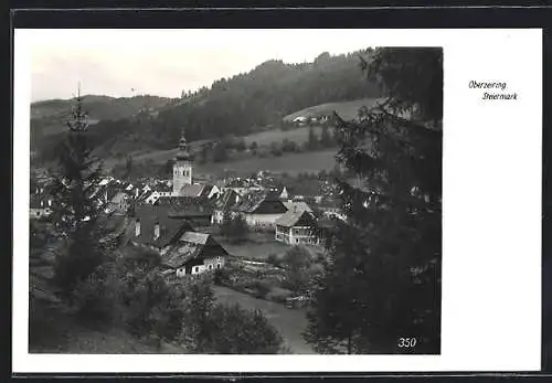 AK Oberzeiring, Ortsansicht von einem Hügel aus