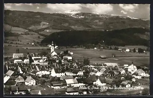 AK Obdach /Stmk., Teilansicht mit Zirbitzkogel