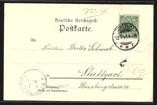 Lithographie Konstanz, Ortsansicht v. d. Seestrasse, Bodensee Dampfer, Frau im Badeanzug