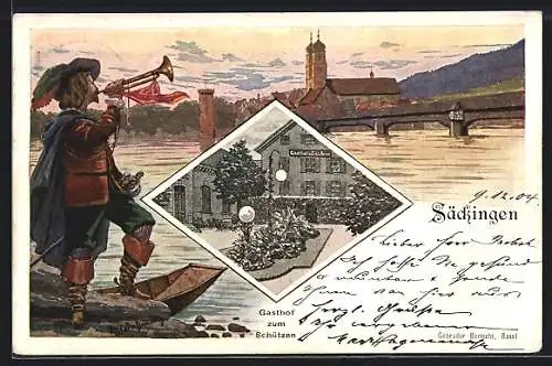 AK Säckingen, Gasthof zum Schützen, Trompeter von Säckingen