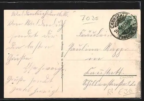 AK Waldenbuch i. Sch., Gasthof zur Post v. Wilhelm Barth