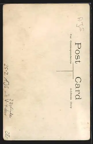 Foto-AK Motorrad AJS mit 2-Zylinder V-Motor