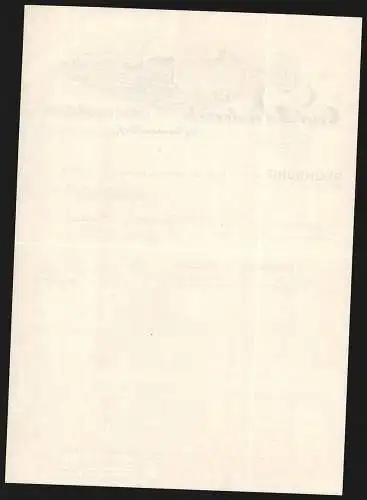 Rechnung Schorndorf 1929, Carl Diederich, Gebäck- und Waffelfabrik, Betriebsansicht mit Gleisanlage