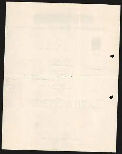 Rechnung Salach bei Süssen 1930, Schachenmayr, Mann & Co., Woll-Fabrikation, Gesamtansicht der Betriebsanlage